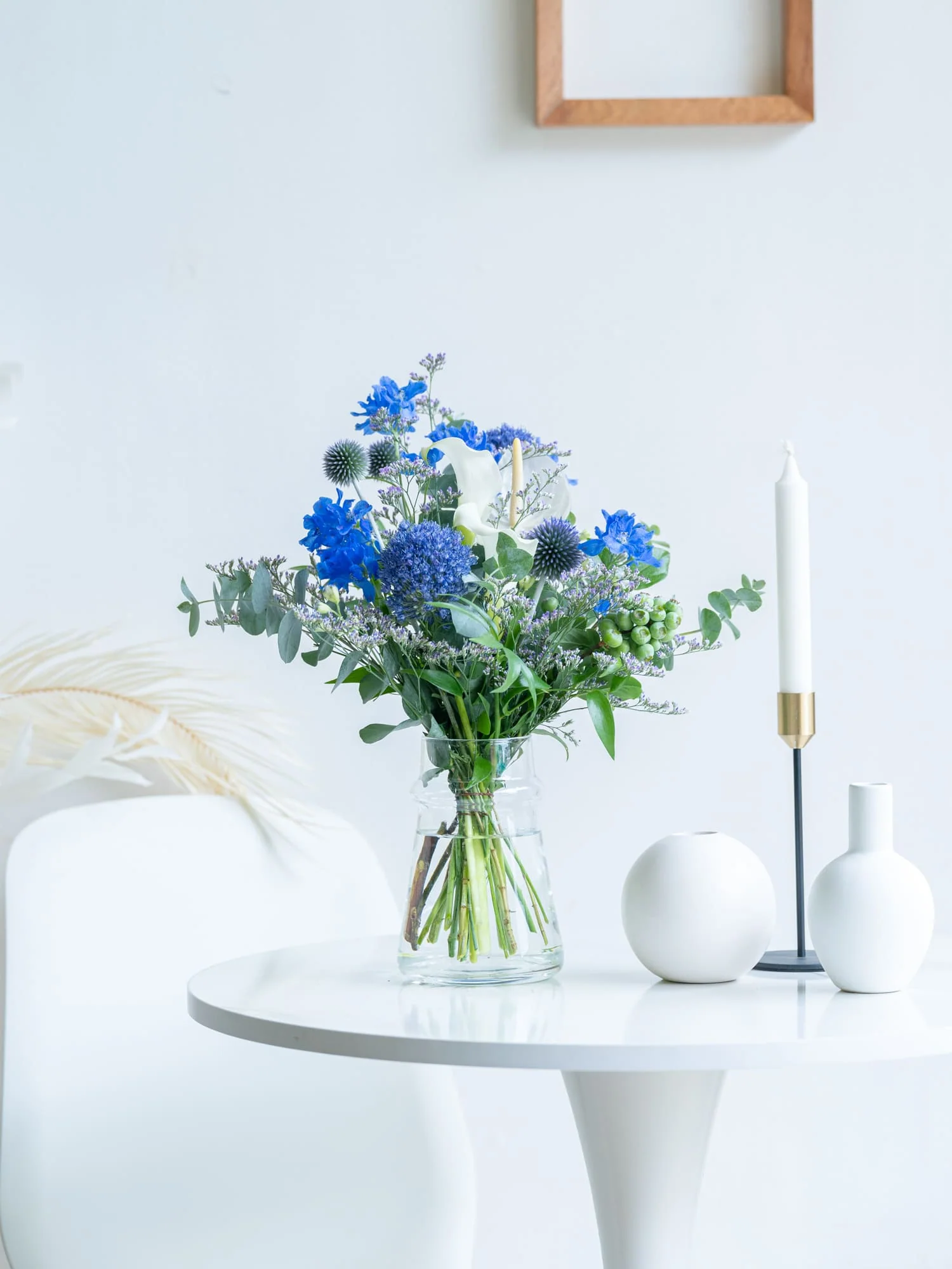 【店舗配送】フローリストにおまかせ 季節の花束 M - ブルー - - Image 7