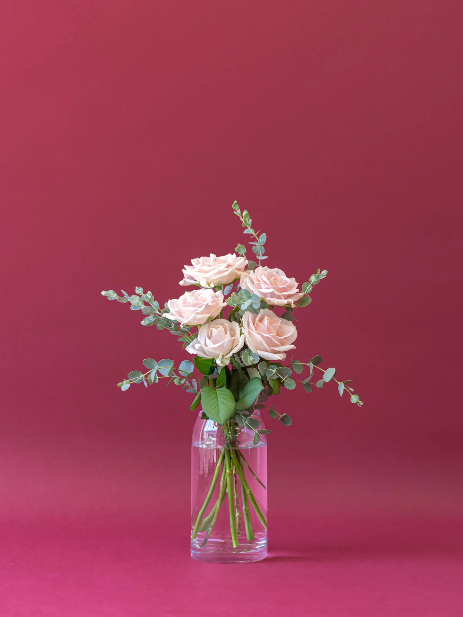 バラの花束 5本 - ピンク - - Image 15