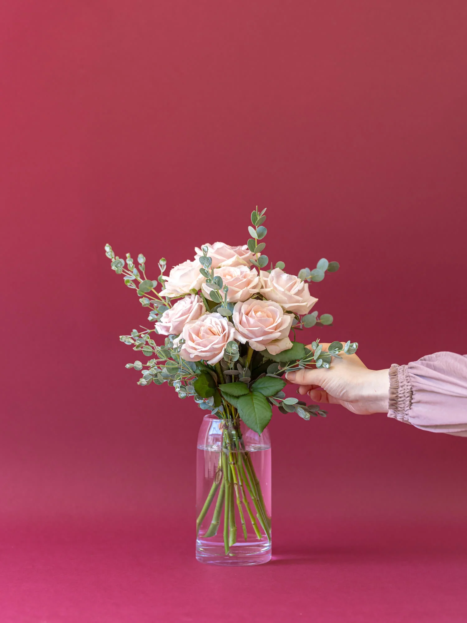 バラの花束 7本 - ピンク - - Image 3