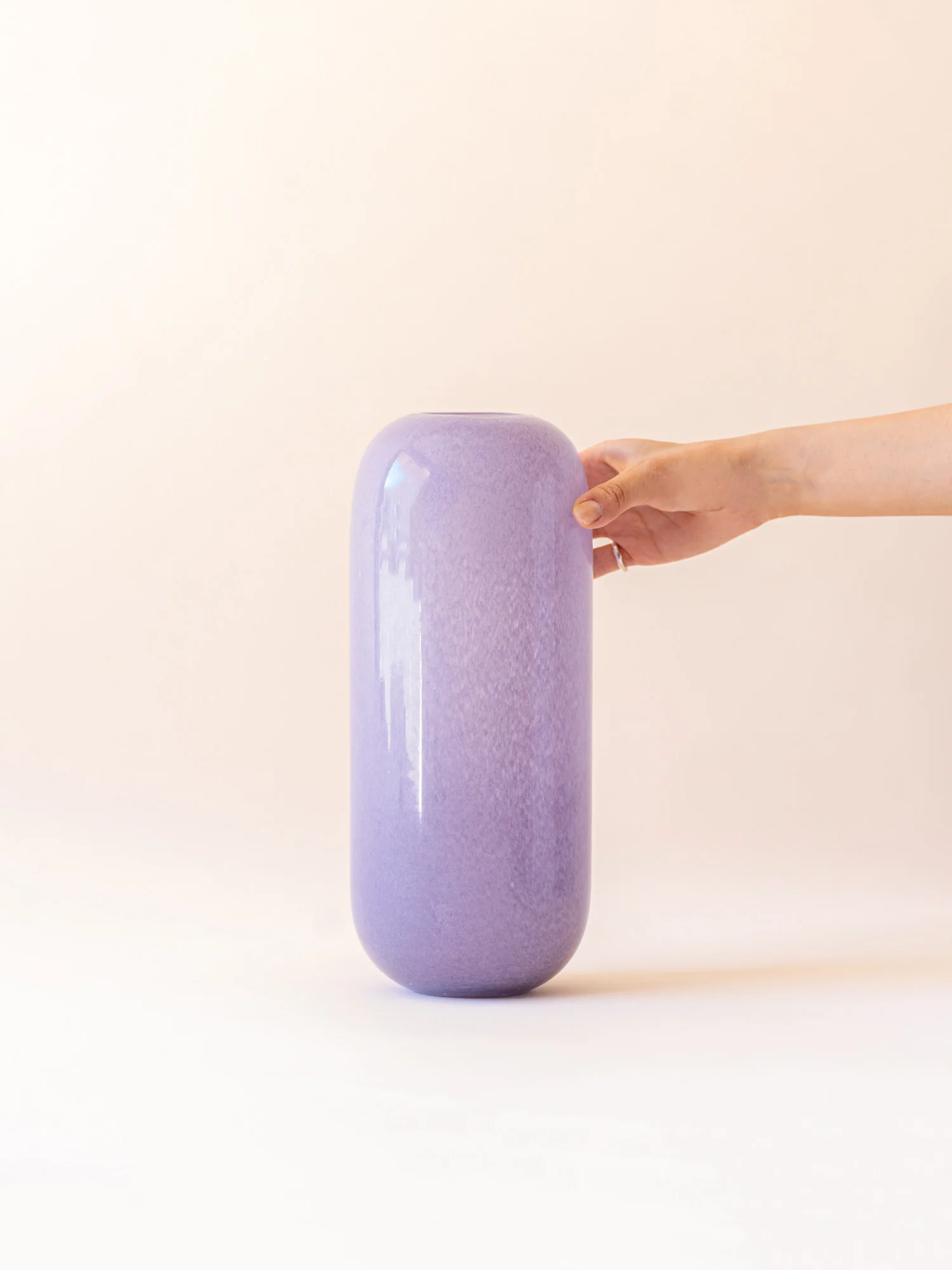 BROSTE COPENHAGEN Mouthblown Glass Vase Purple - Kai - - Image 3