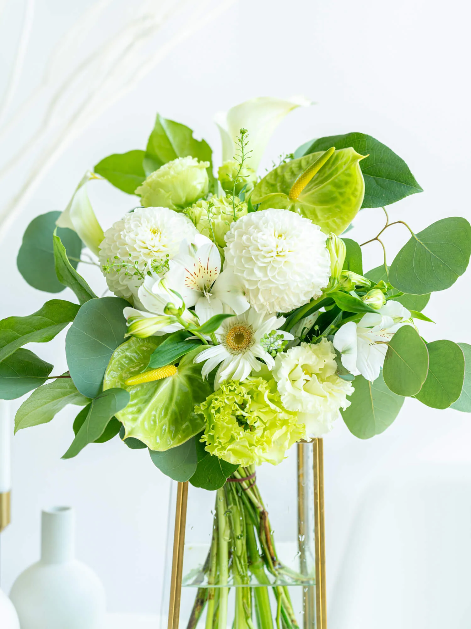 フローリストにおまかせ 季節の花束 L - グリーン&ホワイト - - Image 5
