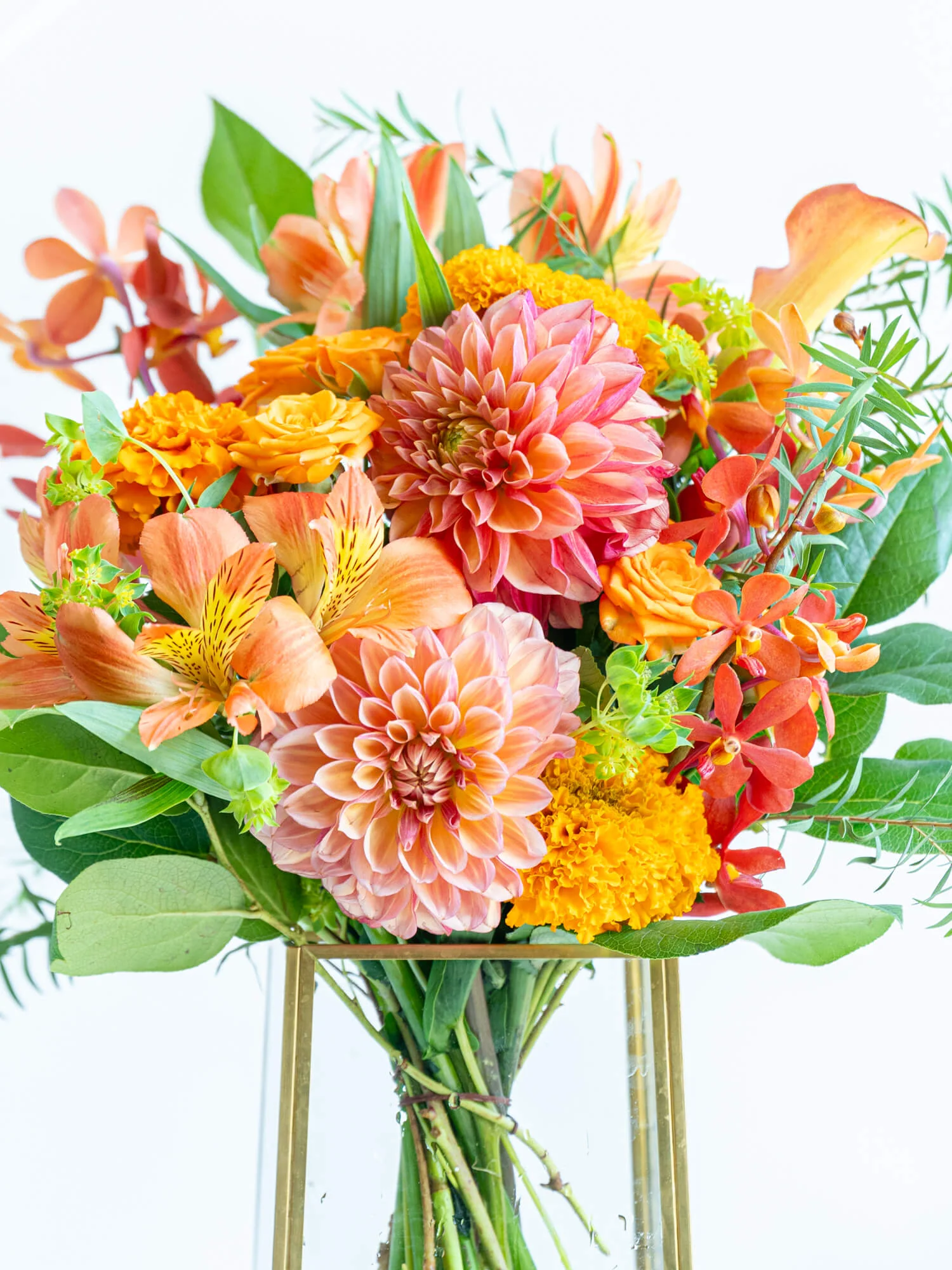 フローリストにおまかせ 季節の花束 L - オレンジ - - Image 6