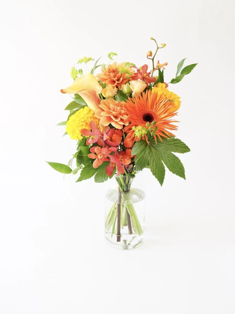 フローリストにおまかせ 季節の花束 M - オレンジ - - Image 17