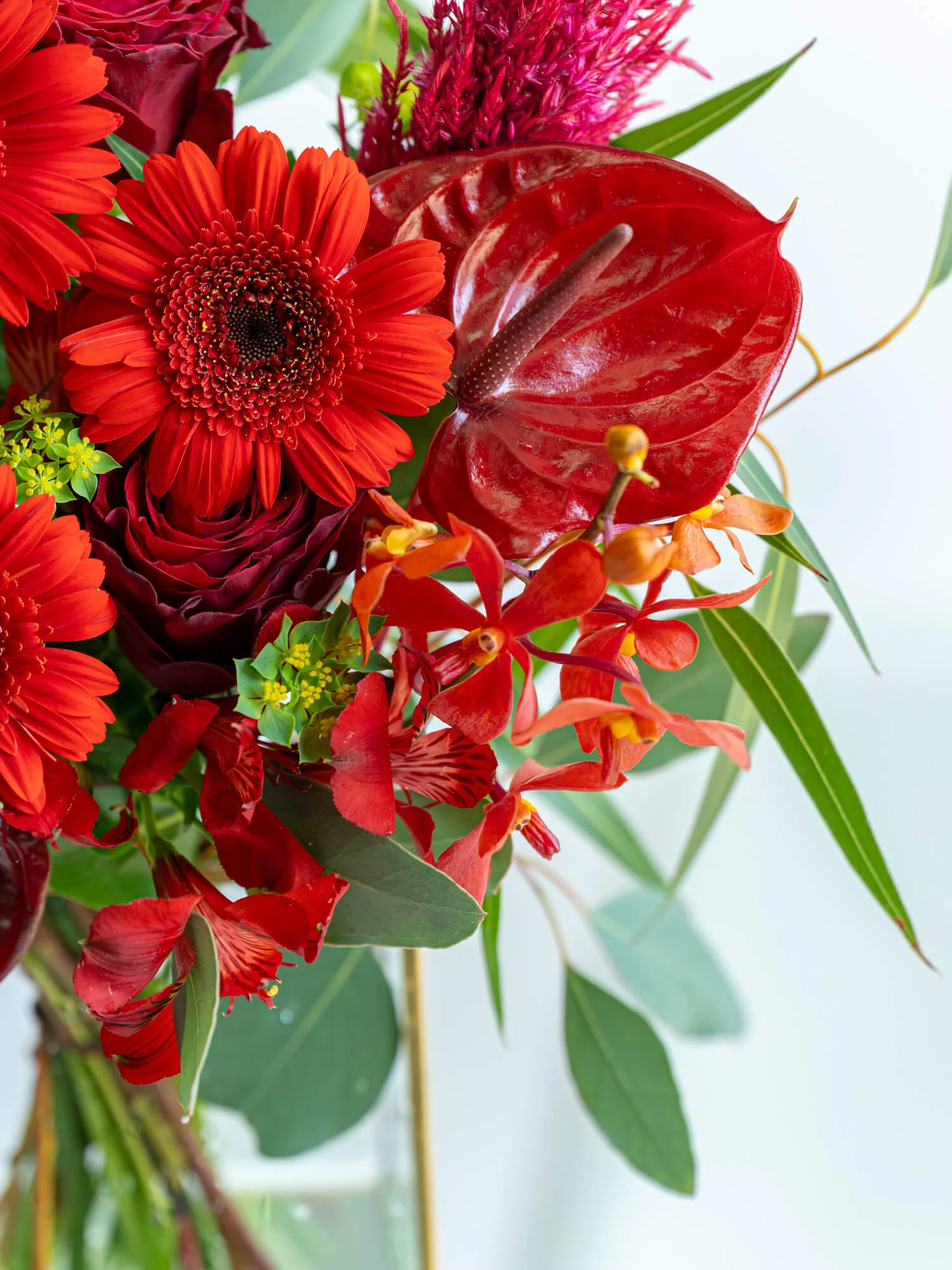 フローリストにおまかせ 季節の花束 L - レッド - - Image 18