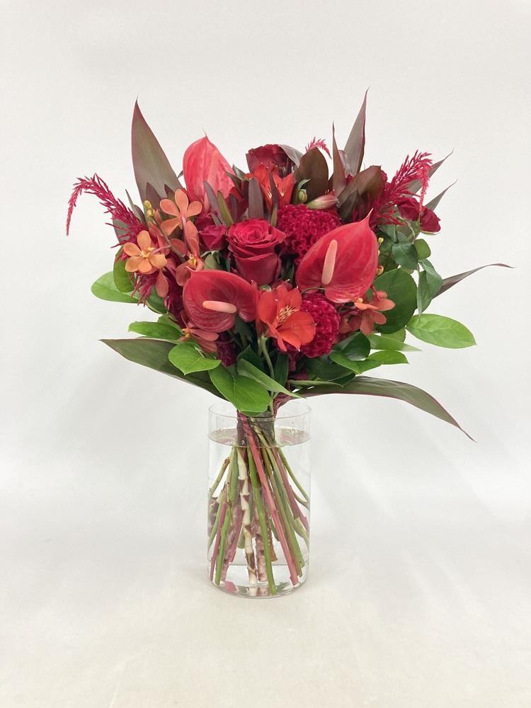 フローリストにおまかせ 季節の花束 L - レッド - - Image 20