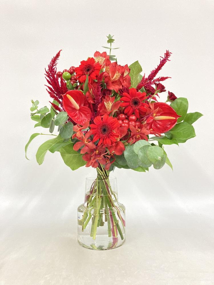 フローリストにおまかせ 季節の花束 L - レッド - - Image 22