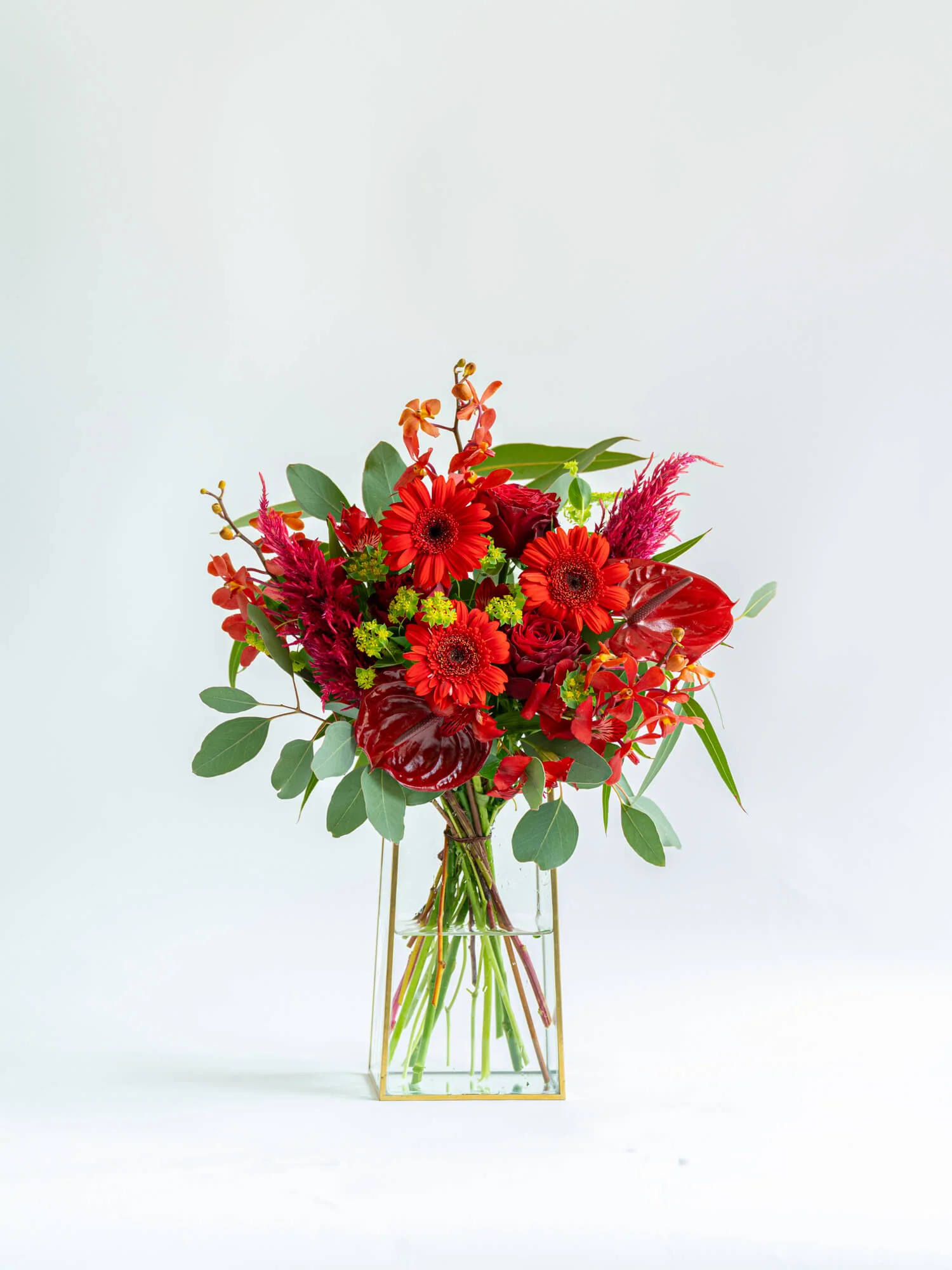 フローリストにおまかせ 季節の花束 L - レッド - - Image 6
