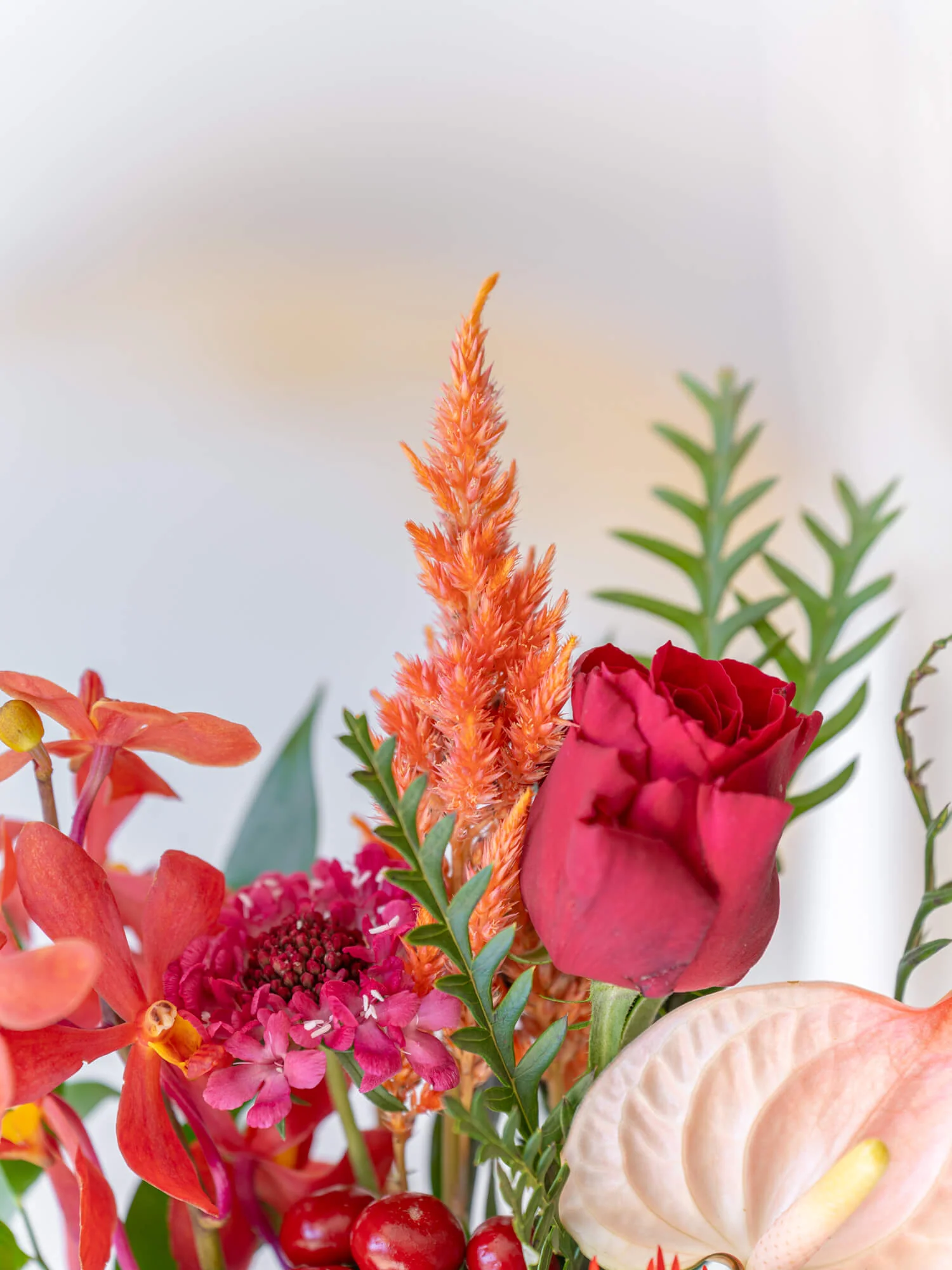 【誕生日ギフト】 フローリストにおまかせ 季節の花束 S - レッド - - Image 10