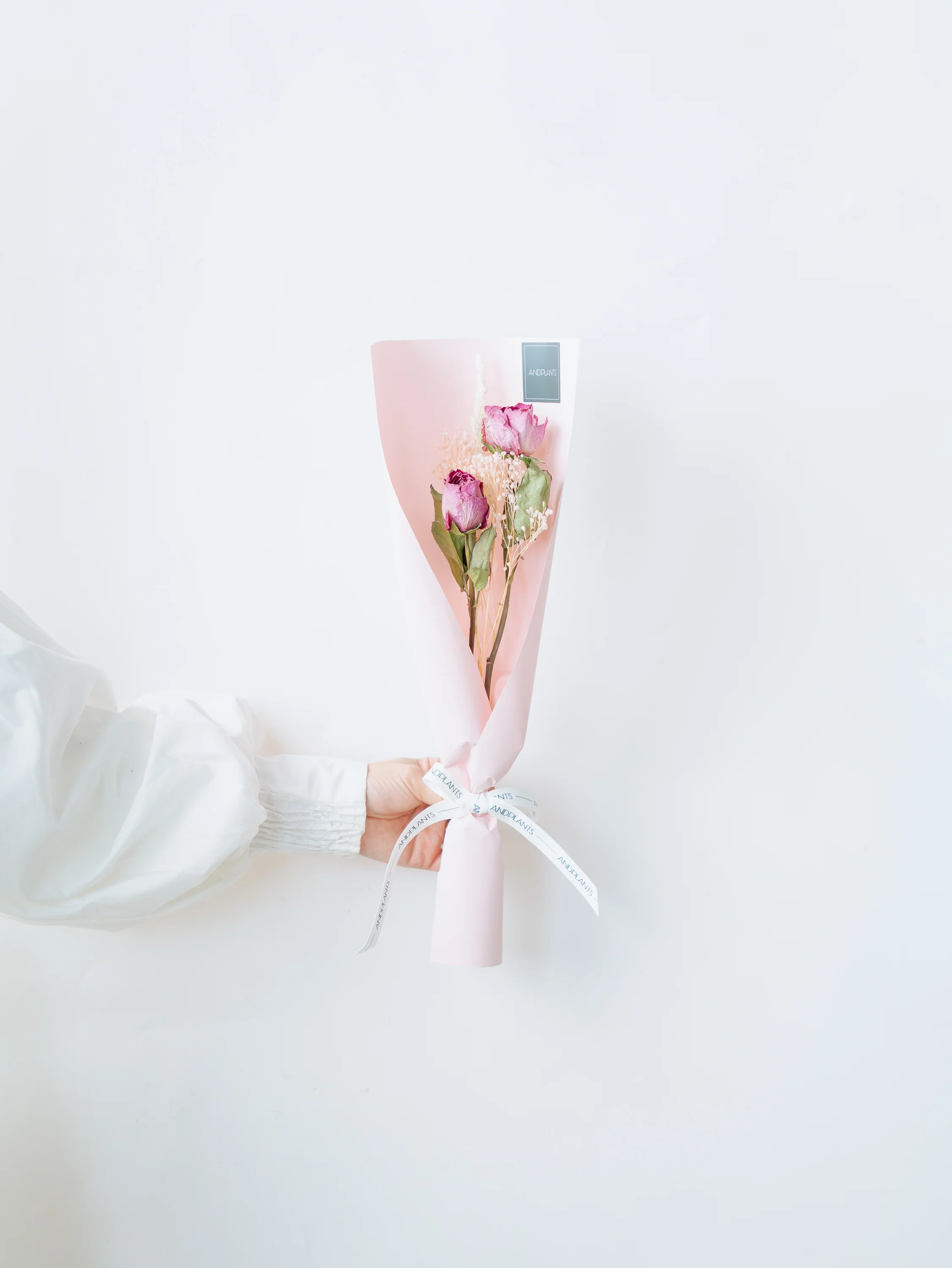 【送別・お祝いなどに】ドライフラワーミニラッピング - Pink3束セット - - Image 3