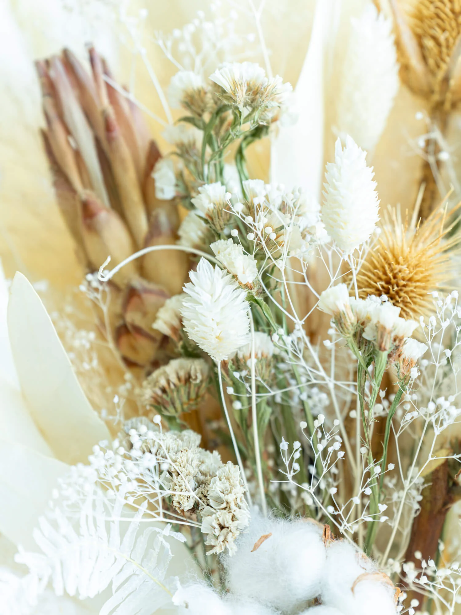 【花瓶に飾れる】ドライフラワーの花束 M - ベージュ - - Image 45