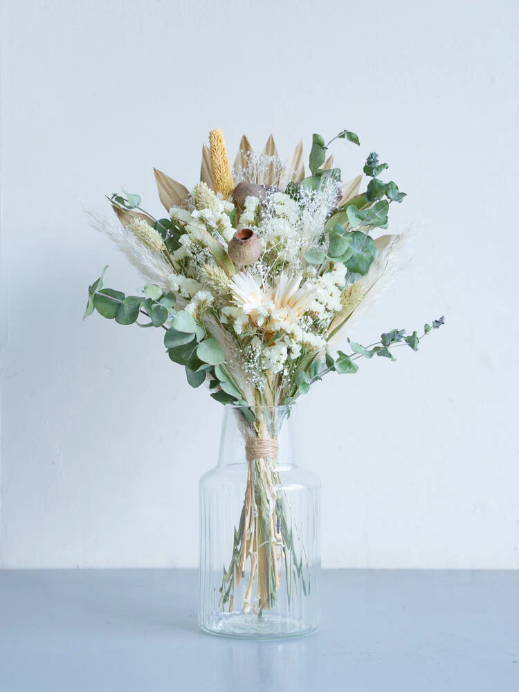 【花瓶に飾れる】ドライフラワーの花束 M - グリーン - - Image 34