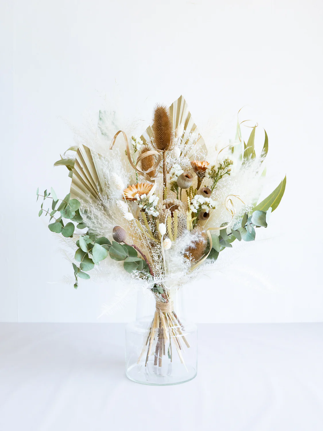 【花瓶に飾れる】ドライフラワーの花束 L - グリーン - - Image 8