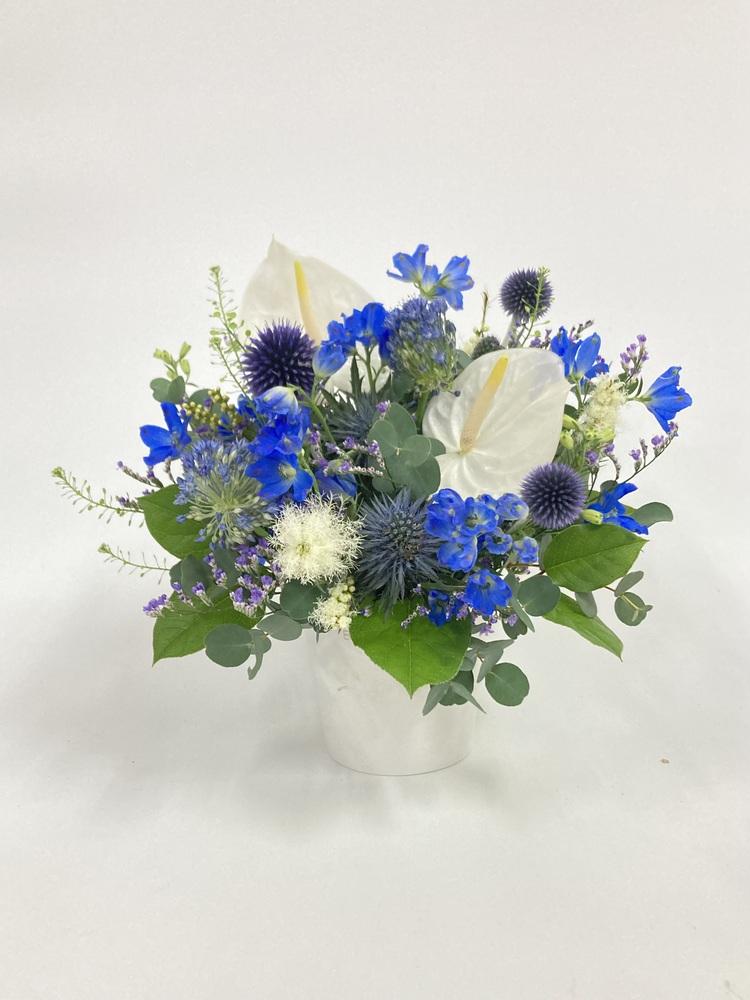 季節のおまかせ生花アレンジ S - ブルー - - Image 16