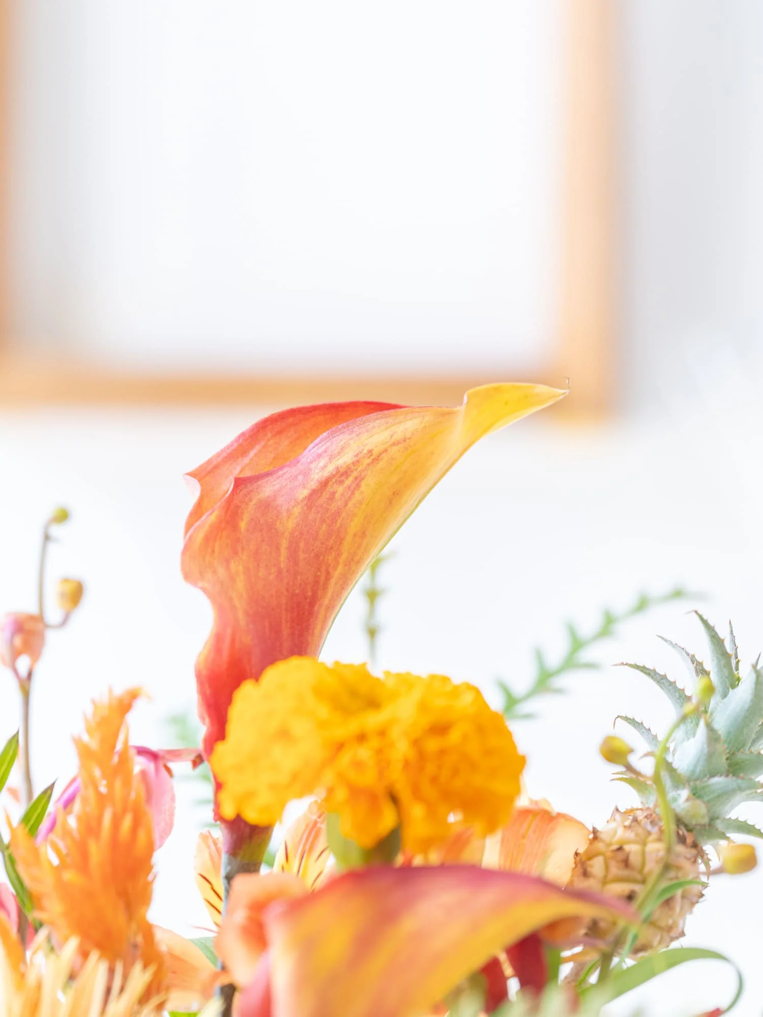 季節のおまかせ生花アレンジ M - オレンジ - - Image 8