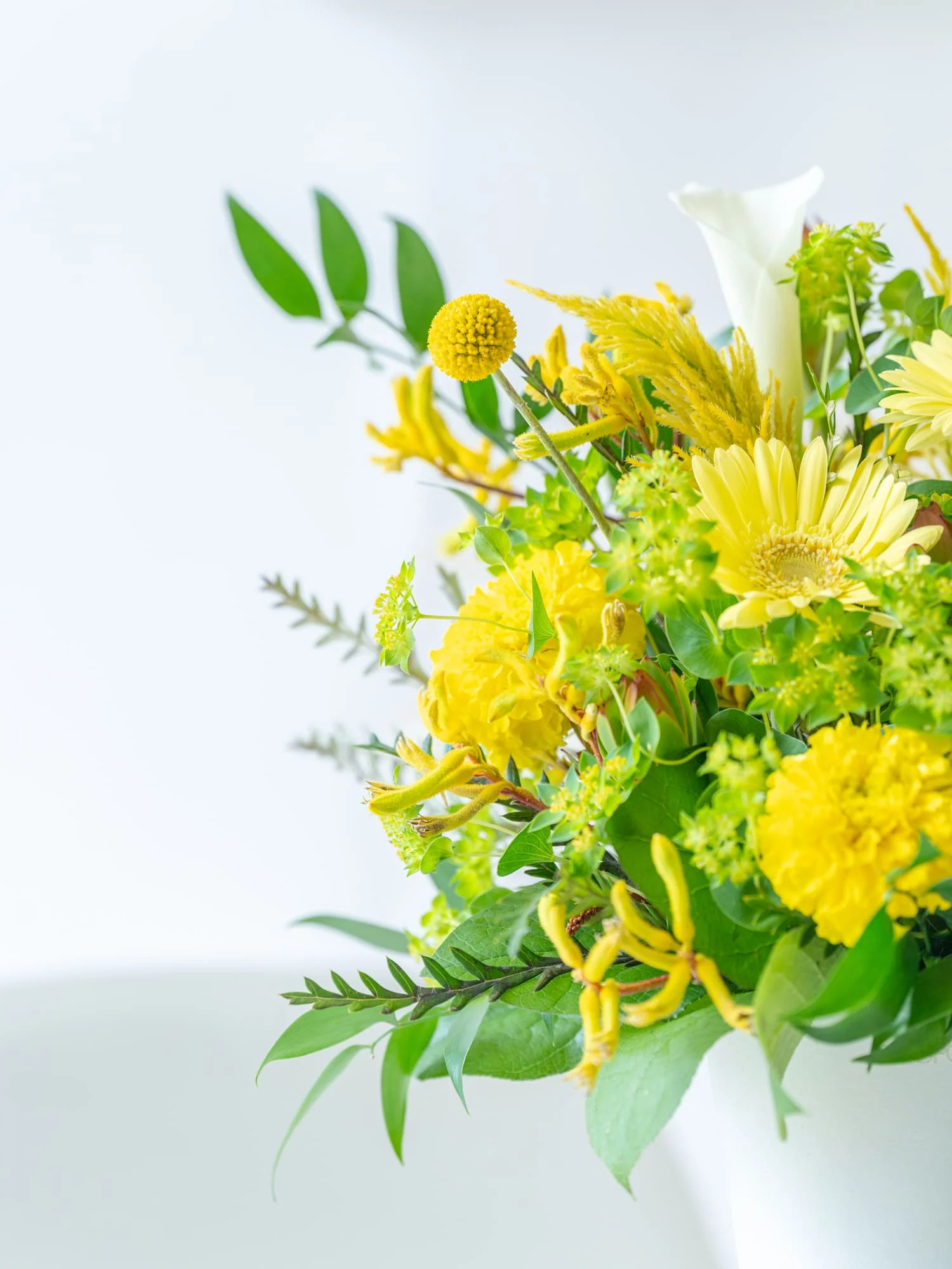 【誕生日ギフト】季節のおまかせ生花アレンジ M - イエロー - - Image 3