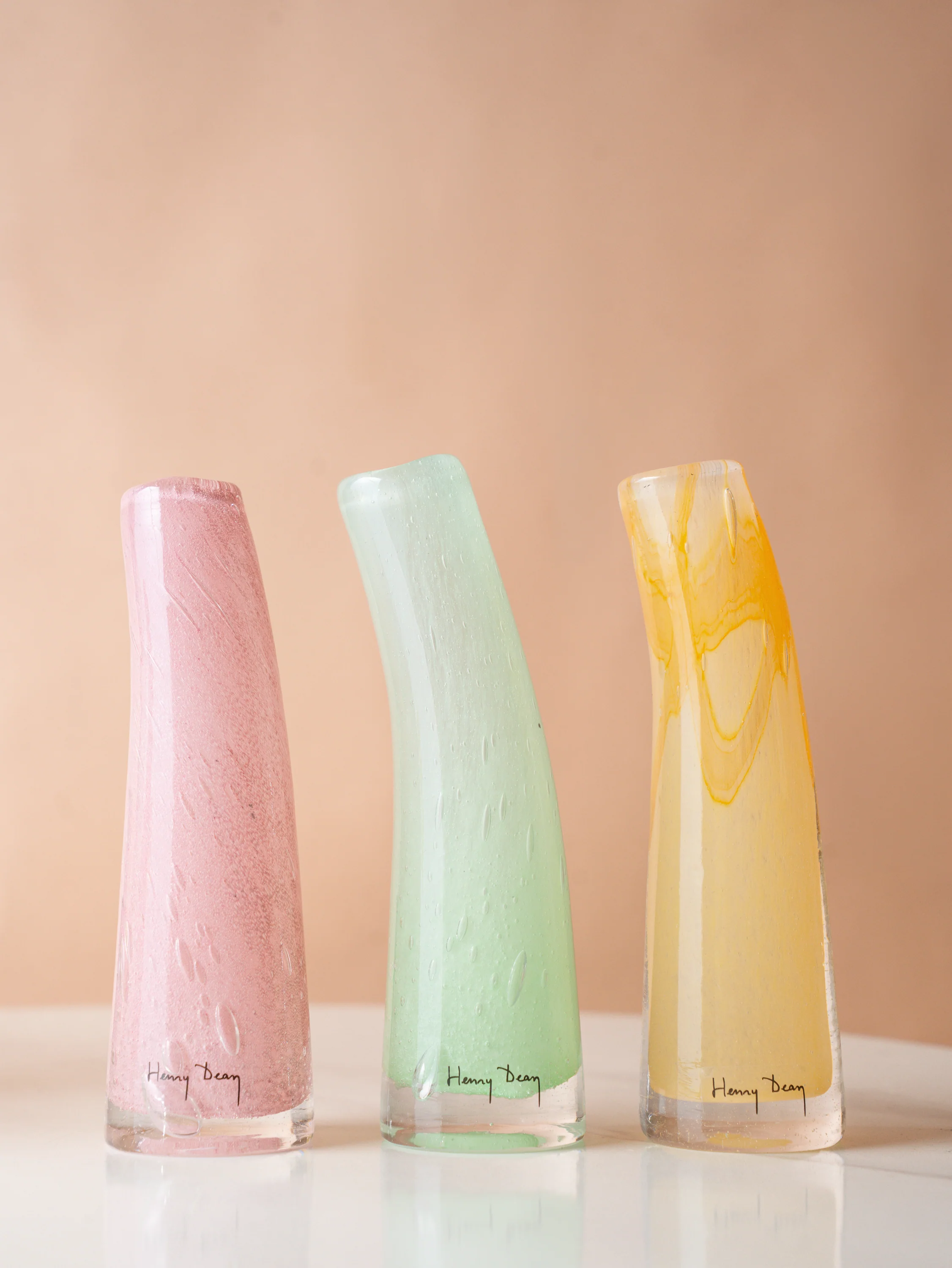 【母の日】Henry Dean Glass Sとお花2輪のセット - アクアレルアンバー - - Image 3