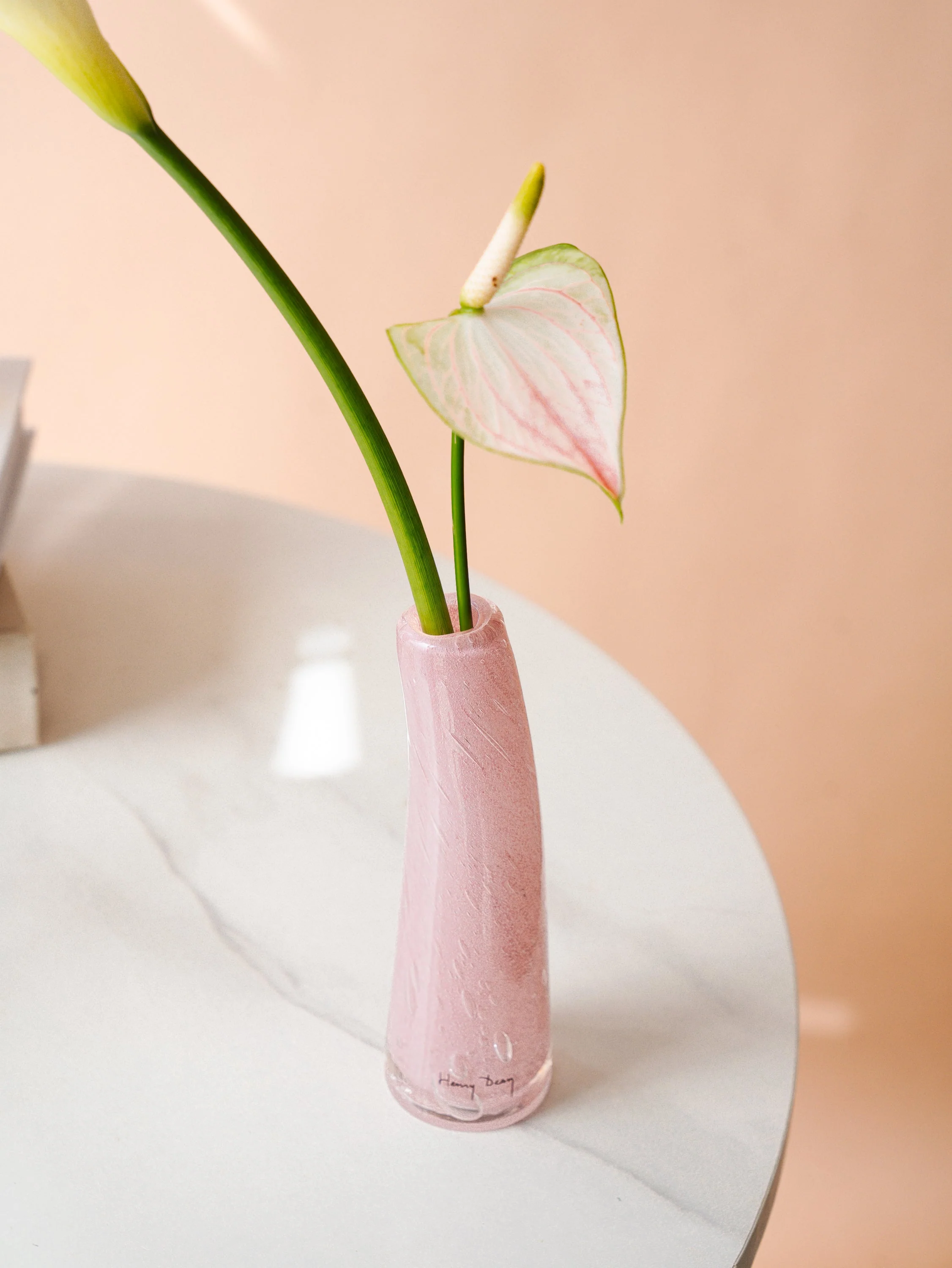 【母の日】Henry Dean Glass Sとお花2輪のセット - ブロッサム - - Image 9
