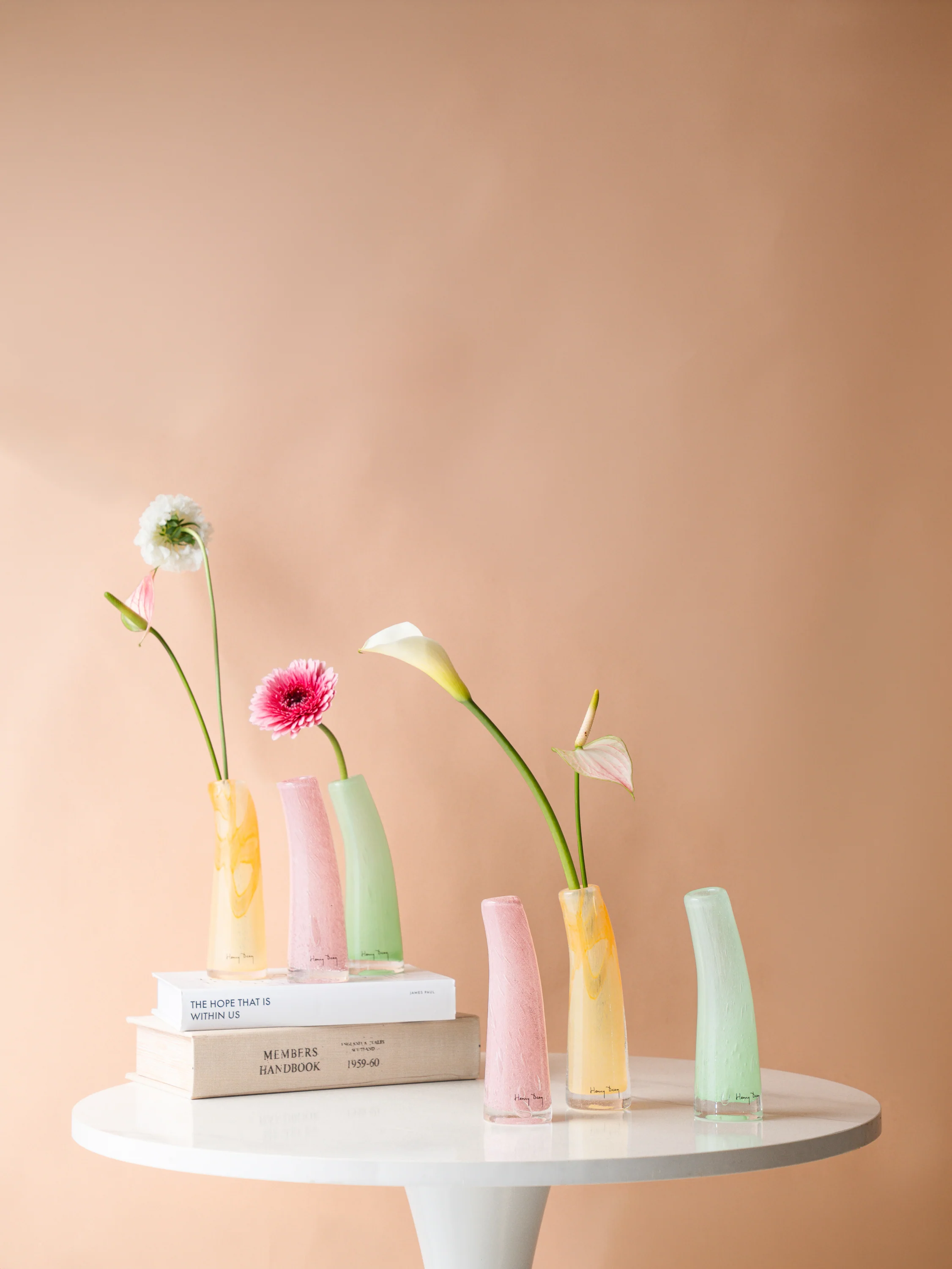 【母の日】Henry Dean Glass Sとお花2輪のセット - ミント - - Image 10
